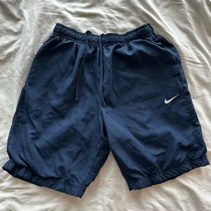 Nike Sweat Shorts Navy Blue Size Large 100% Polyester